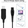 Câble de chargeur 15V pour Philips Shaver USB Remplacement Cordon d'alimentation pour HQ8505 Chargeurs de rasoir Norelco 9700 9300 8900