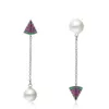 Stud S Cute Watermelon Pearl Earring Silver 925 Earrings For Women Party Color Zircon Fine Jewelry Girl GiftStud Moni22