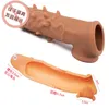 Full Body Massager Sex toys masager Men's Liquid Silicone Wolf Tooth Cover Penis Ring Lock Essence Delay Growth Adult Products Husband and Wife Toy Crystal JX1D