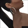 25mm 50mm Büyük Küçük Hie Hoop Küpe FL Laboratuar Elmas CZ Asfalt Daire Çemberler Avrupa Moda Kadınlar Hediye Bling Tasarım Bırak Teslimat 2021 EarR