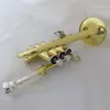 BB/A Piccolo Trumpet Lacquer Brass Trumpets с мундштуальными случаями музыкальные инструменты снимают поршню из нержавеющей стали