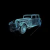 Objets décoratifs Figurines 3D Stéréo Vision LED Lampe Voiture Vintage VOUS Multicolore Acrylique Lumière Cadeaux Créatifs Ameublement