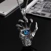 Pendant Necklaces Personality Demon Eye Dragon Claw Necklace For Men Punk Goth Hip Hop Jewelry GiftPendant