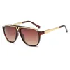 Men Vintage Sunglasses 0937 لوحة مربعة لوحة المعادن المربعة اللوحة قوية الحجم اليورو UV400 العدسة مع box311y