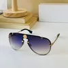 Men Women Designer Sunglasses Concise Metal Plated Temples VE2243 Clam Frameless One Piece Sunglasses Original Box