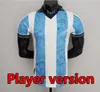 Voetbalshirts jersey Argentinië speler versie thuis weg 200e di maria dybala voetbal shirt aguero maradona montiel martinez