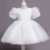 2021 Elegant Baby Girls Puff Sleeve Princess Dresses Wedding Birthday Evening Party Costume Kids Bridesmaids Infantil Vestidos G220518