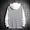 الوضع التزلج هوديز Sweatshirts 2021 Mannen Casual Lente Herfst Zwarte Kleren Excerize M-4XL Hiphop patchwork streetwear l220730