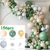 Decorazione per feste Palloncino verde dorato Ghirlanda Arco Kit Catena Safari Giungla Compleanno Bambini Lattice Palloncino in metallo Baby Shower Ragazzo Ragazza Festa