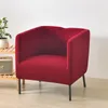 Stoelbedekkingen vierkante bank deksel spandex fauteuil stretch enkele slipcovers voor woonkamer elastische vaste kleur poef ontlasting dekhoel stoel