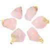 Collane con ciondolo Pietra di cristallo grezzo Ametista Reiki Guarigione Quarzo rosa Dimensione casuale irregolare per la creazione di gioielli Accessori per collanePendan