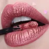 Lip Gloss Metal Glitter Liquid Eyeshadow 12 Cores impermeabilizadas de longa duração Matte Eye Shadow Tint MakeuPliplip