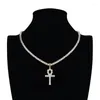 Collares pendientes Cruz religiosa collar para hombres mujeres tenis clásico Anka amuleto joyería regalo colgante
