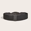 Bälten Full nitguld Guldkunniga kvinnor Cross Pu Leather Wide Elastic Hip Hop Strap Waistband Ladies CummerbundsBelts