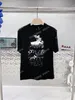 22SS Herrkvinnor Designers T Shirt Tee Graffiti Flowers Letter Print Kort ärmman MAN CREW Neck Streetwear White Black Xinxinbuy XS-L