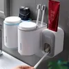 Zahnbürstenhalter ECOCO Automatischer Squeeze-Zahnpasta-Maschinenaufkleber Wandbadezimmer Wasserdichter Squeeze-Halter Lagerbestand Großhandel