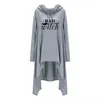 Women hoodies Long Irregular bad witch Tops Kawaii Femmes Sweatshirts Pattern Funny Cotton Cropped Oversize Hoodies dress 220324