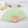 Fan do fã de mão dobrável de papel de papel do casamento de 200pcs com fã de mão com costelas de bambu Candy Color Craft DIY Fan DHL F0816