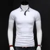 Men's Polos White Shirt Men Fashions Stretch Cotton Short Sleeve Shirts High Quality Casual ClothingMen's Men'sMen's