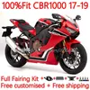 OEM Body +Tank för Honda CBR 1000 CBR1000 RR CC 1000cc 17-19 Kroppsarbete 13NO.124 CBR1000CC CBR1000RR 17 18 19 CBR 1000RR 2017 2018 2019 Injektion Mögel FAIRING STOCK