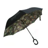 Parapluie inversé coupe-vent pliant double couche pluie inversée parapluies à l'envers autoportant bumbershoot avec poignée par mer 50pcs DAJ466