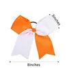 20pcs/ 8 "DWOTOMOWE DUŻY KOCHORY Włosy Włosy Ponytail Uchwyt ręcznie wykonany dla nastolatków Softball Cheerleader Bow