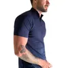 T-shirts pour hommes bleu marine-rose-blanc, homme, fermeture éclair latérale, coupe ajustée, T-shirt, décontracté, mode quotidienne-spécial-quatre saisons, tissu de qualité