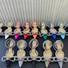 Designer-femmes Robe chaussure MACH Satin Bow Slingback sandale Top qualité Cristal Embellissements strass Chaussures de soirée 6.5cm Talons Lux