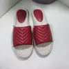 Dames Lederen Espadrille Strepen Platte Sandaal Doek Dia Slipper Twee Tone Canvas Sandalen Zomer Outdoor Beach Causal Flip Flopsno30