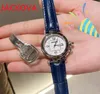 Moda Womens Square Shape Dial Watch 35mm Movimento de quartzo importado 316L Caixa de aço inoxidável Sapphire Ladies Genuine Calfskin couro relógios sofisticados sofisticados