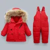 어린이 다운 재킷 소년과 여자의 중간 길이 두껍게 하얀 오리 아래 중간과 어린 아이들 새 아기 코트 겨울 j220718