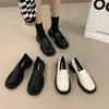 Dress Shoes Designer Retro Platform Small Leather Shoes Women Minority Square Toe Loafers Casual Sandals 220317