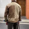 Jackets masculinos de inverno Moda de outono emendado kpop casual colar bolso de colarinho de colarinho vintage casaco curto inglês