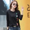 LJSXLS Print T Shirt Frauen Baumwolle Koreanische Mode Frau Kleidung Frühling Tops Herbst T-shirt Langarm T Femme 220728