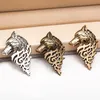 Vintage wolfhoofd broche sieraden luxe unisex broches voor dames mannen mannen suit sleutel pin spin collectie broche6007018