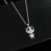 Punk Small waist figure Bear men Pendant Necklace Vintage Stainless Steel Box Chain Necklace For women Jewelry Gift