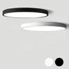 Lustres Noir Blanc Moderne LED Lustre Acrylique Plafond Rond Pour Salon Lit Cuisine Ultra Mince Luminaire