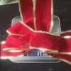 装飾的な花の花輪ハングリースクリスマスクロスフロントアウトラーム耳のための大きなドア24インチウェルカムサインウォール装飾ライトデコール