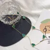 Новый стиль, дизайнерское женское ожерелье, колье-цепочка, 18-каратное позолоченное ожерелье из нержавеющей стали, семь цветов, кулон, свадебные украшения Acc1694