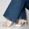 Gianvito Rossi Elbise Ayakkabı Patent Deri Pompalar Ayakkabı Stiletto Sandalet 10.5cmwomen'in Lüks Tasarımcıları Akşam Slingback Sandal Fabrika Ayakkabı
