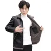 Men039s Trench Coats Winter Leather Jacket Male Warm Outwear Lapel Men Casual Fashion Classic Motor Jackets MenMen039s4186519