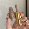 Glitter çıplak sıvı göz farı 7 renk kontur makyaj kalıcı mat doğal yanak kontur allık pigment süt kahve gölge kozmetik