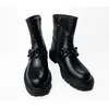 Boots Women's Canle Platform Western Black Retro Metal Decoration Autumn Fashion Rubber Sostole Size 35-43 Boots