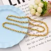 10pcs Gold 34MM Size ed Chain Necklace 1630 Inches Fashion Women Jewelry Man Simple Sweater Chain Jewelry Factory Pri1684057