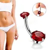 Zircon rouge cristal Sexy corps ventre Piercing Ombligo pour femmes filles brillant nombril anneaux inoxydable incurvé piercings