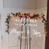 カスタムネームへようこそVinyl Wedding Sign Stickers Mirrors Wall Decar