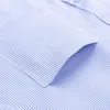 メンズドレスシャツメンズロングスリーブシャツコットンビジネスストライプショートオスの衣服スリムフィット非アイアンホワイトブルーメンのvere22