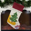 Julstrumpa Santa Claus Snowman Tree Hanging Sock Xmas Decoration Ornament BH7430 TQQ