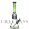 15 "alto enorme becher bong tubo dell'acqua spessa ciotola di vetro inebriante con bong in vetro colorato piattaforme petrolifere tubi dab rig colorato narghilè pesante gorgogliatore