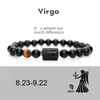 12 Constellation Armband Natural Black Onyx Bead Strands Armband Star Sign Zodiac Horoscope Par Armband Friendship Jewelry